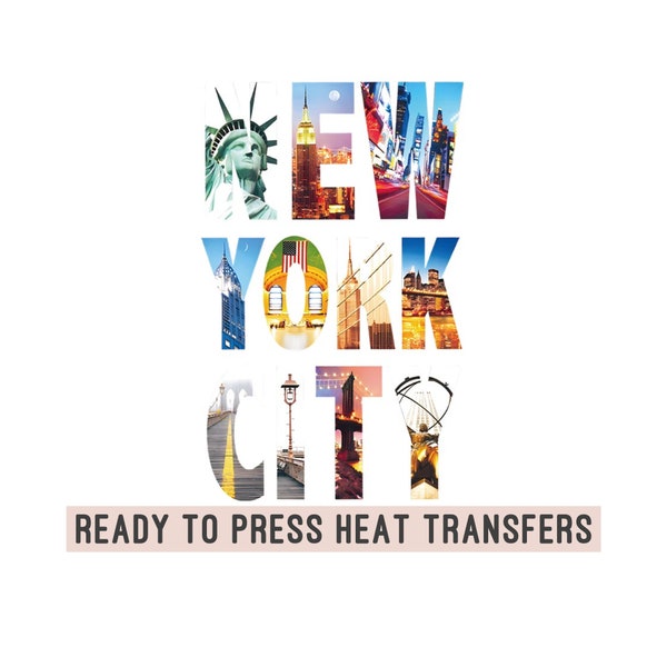 Appliqué de transfert thermique prêt à repasser | DTF de la ville de New York