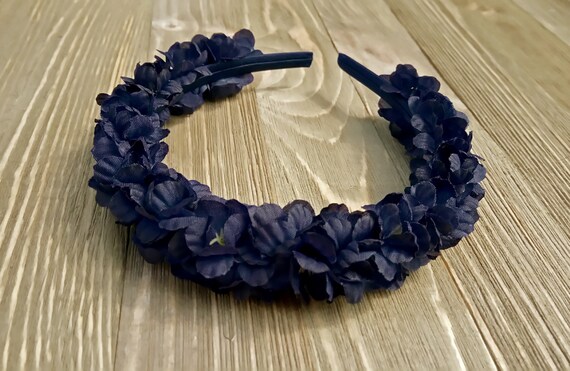 dark blue flower crown