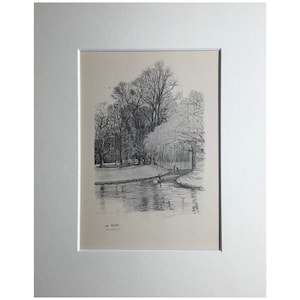 1912 Cambridge Print,The Backs, Old Sketch, 1912, Cambridge Print, Architectural Print, Rare Prints, Original Prints, Print, Wall Art