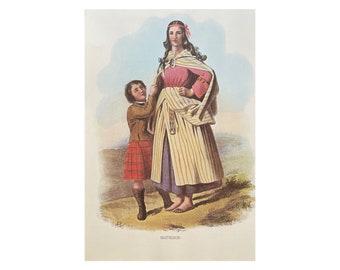 Vintage Print, Scottish Clans, Large Print, Matheson,  Scottish Print, Vintage Print, Old Print, Scottish Art, Scottish Clan, Vintage Print
