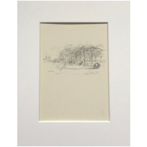 Impression ancienne de 1912, Hyde Park, Londres, croquis ancien, paysage urbain, architecture, art mural, lithographie