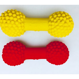 Set Of 2 Dog Toy Bones, S-M Dog,PVC & BPA Free, Charity Listing, Organic Dog Toy, Natural Pet Toy, Dog Balls, Hand Painted With Natural Dye