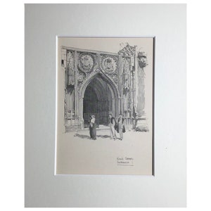 1912 Antique Print ,Cambridge,Kings Chapel, Old Print, Vintage Print, Rare Print, Old Sketch, Antique Print, Print, Wall Art, Old Art