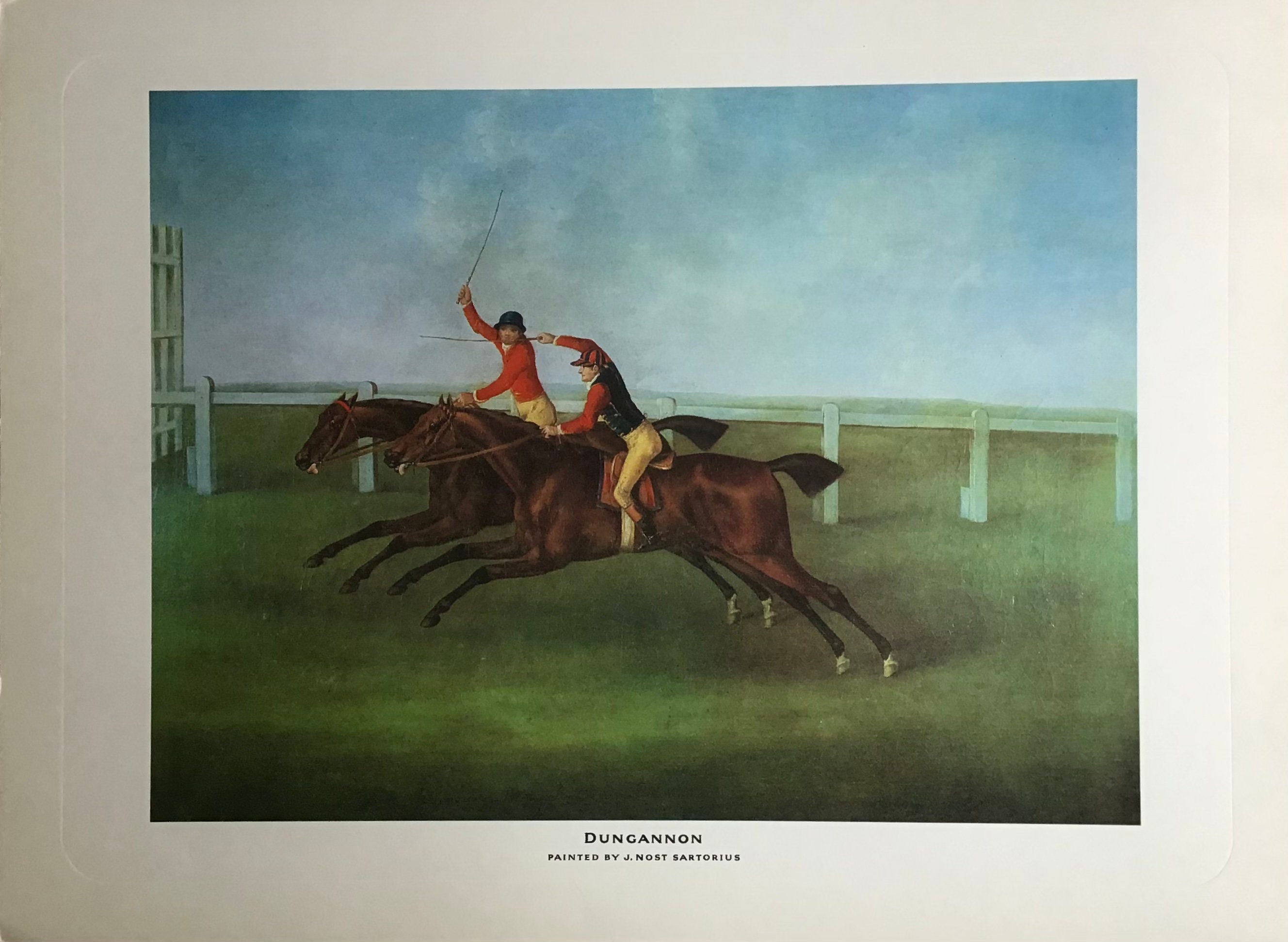 Dungannon, Horse Print, Vintage Print, 1966, Old Print, Equine Print, Horse Art, Horse & Jockey, Horse Painting, Horse Wall Art, Horses