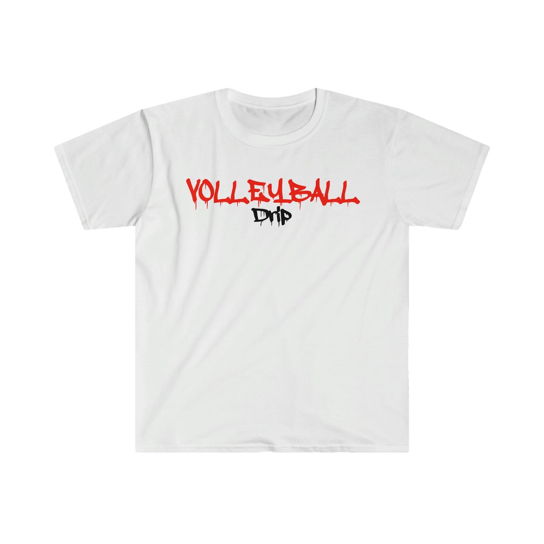 Volleyball Drip Unisex Softstyle Tshirt Etsy
