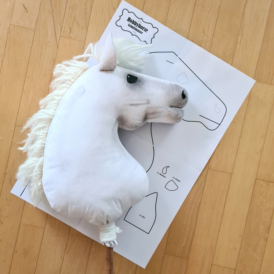 Hobby horse Vorlage, PDF Schnittmuster mit Nähanleitung zum Download