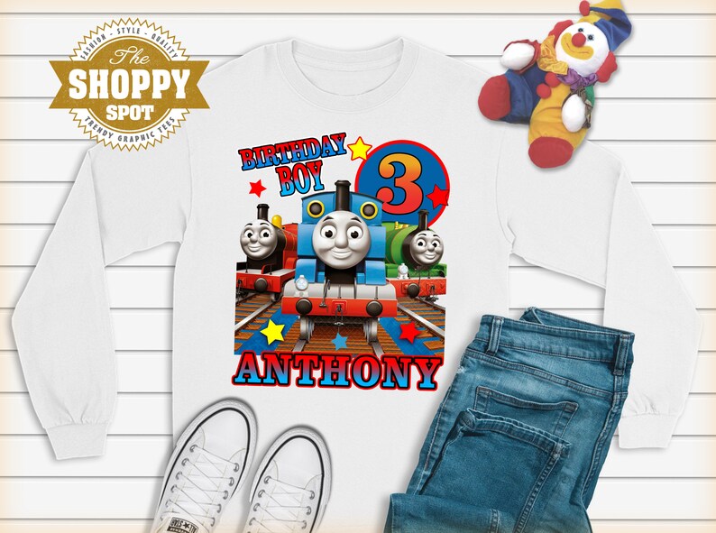 Thomas Birthday shirt Thomas and Friends Birthday T-Shirt Thomas and Friends Thomas and Friends Birthday Shirt Long Sleeve T-shirt