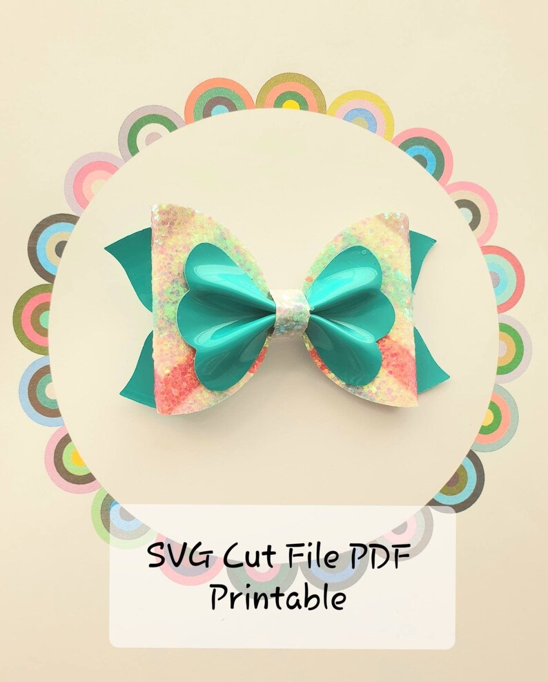 Download 3 inch Loopy Pinch Hair Bow Template SVG Cricut PDF ...