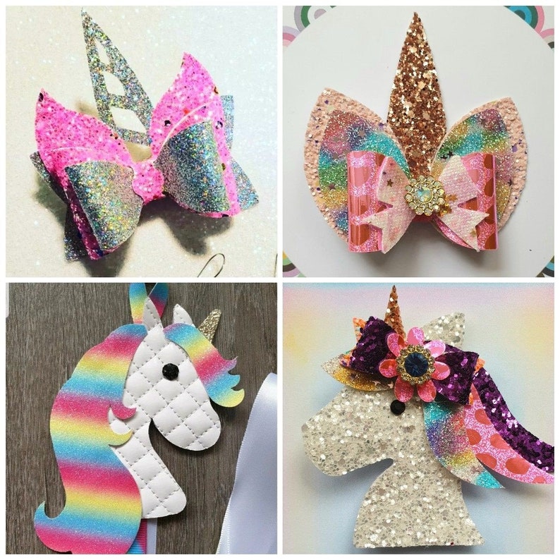 Download Unicorn Bundle 4 inch Hair bow Templates SVG Cut Files ...