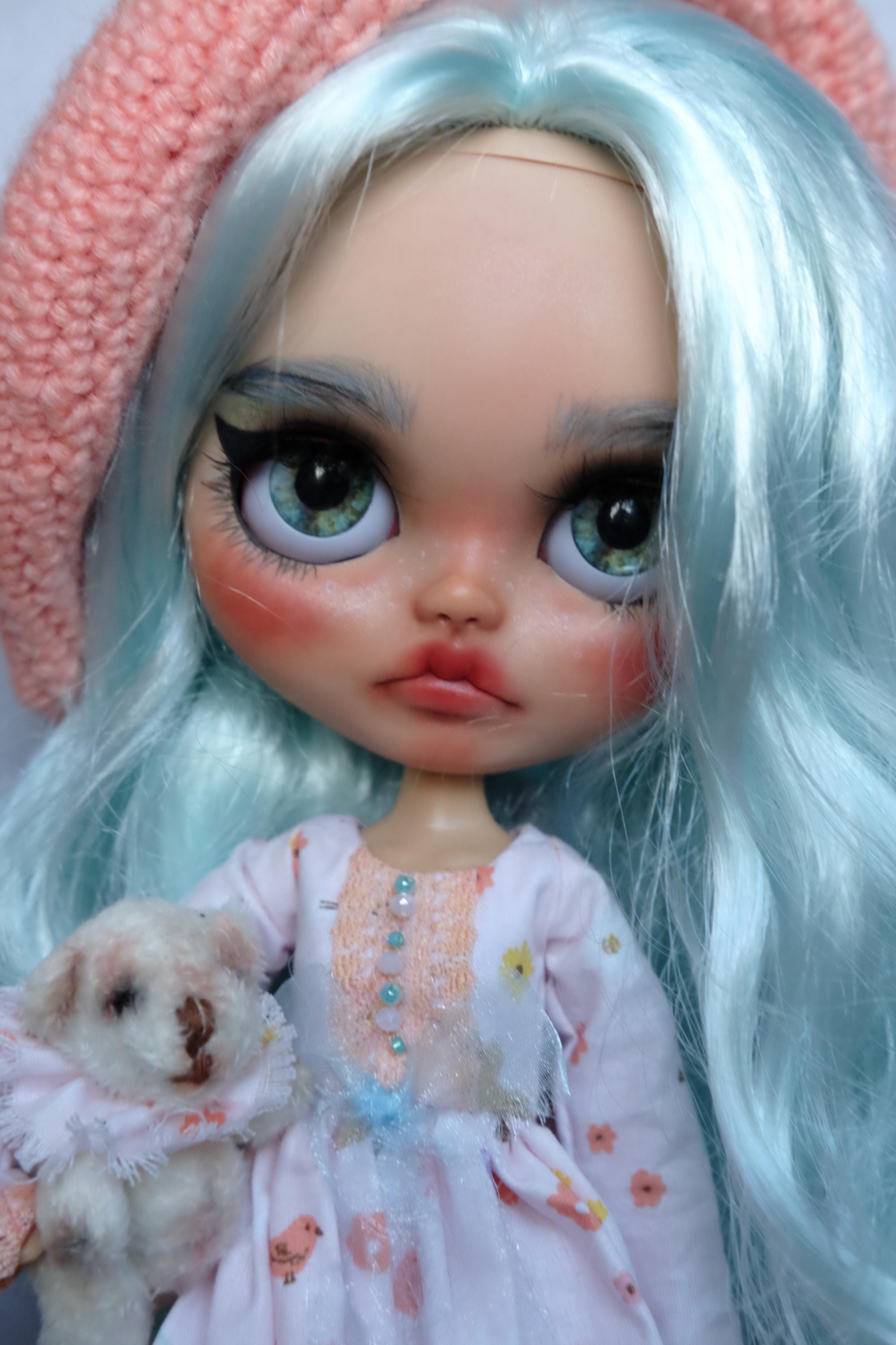 Custom Blythe doll, Blythe custom doll, Ooak custom Blythe doll ,  Ooak Blythe doll, Blythe ooak doll, Ooak Blythe, Clown doll Luna