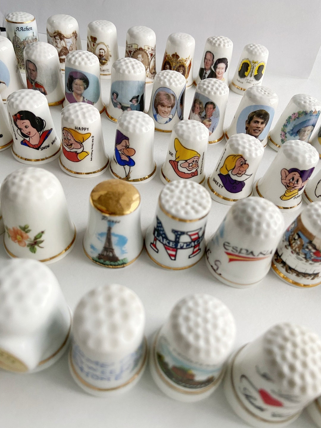 65 Vintage Thimble Collection International Antiques Sewing Etsy