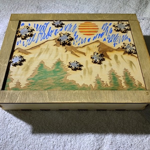 Hand gun concealed picture box to hang on wall, sit on desk or bookshelf. SVG Glowforge laser