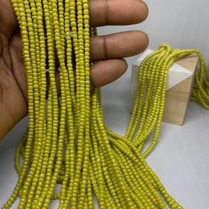 Adjustable ~50 inches waist beads strand made with 100% organic cotton (One strand) &quot;GUACAMOLE&quot;