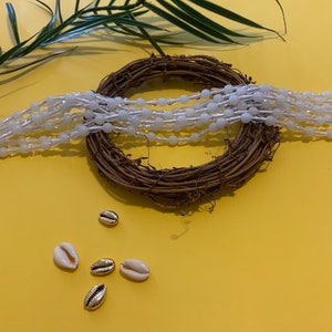 Adjustable ~40 inches waist beads strand made with 100% organic cotton (One strand) &quot;USAFI&quot;