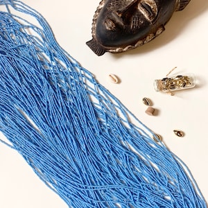 Adjustable ~50 inches waist beads strand made with 100% organic cotton (One strand) « NEPTUNE »