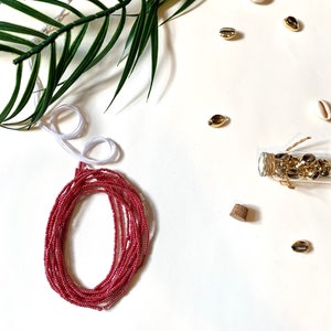 Adjustable ~50 inches waist beads strand made with 100% organic cotton (One strand) “IFÈ”