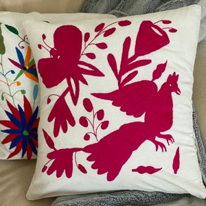 HAND EMBROIDERED OTOMI // Pillow Cover // Mexico