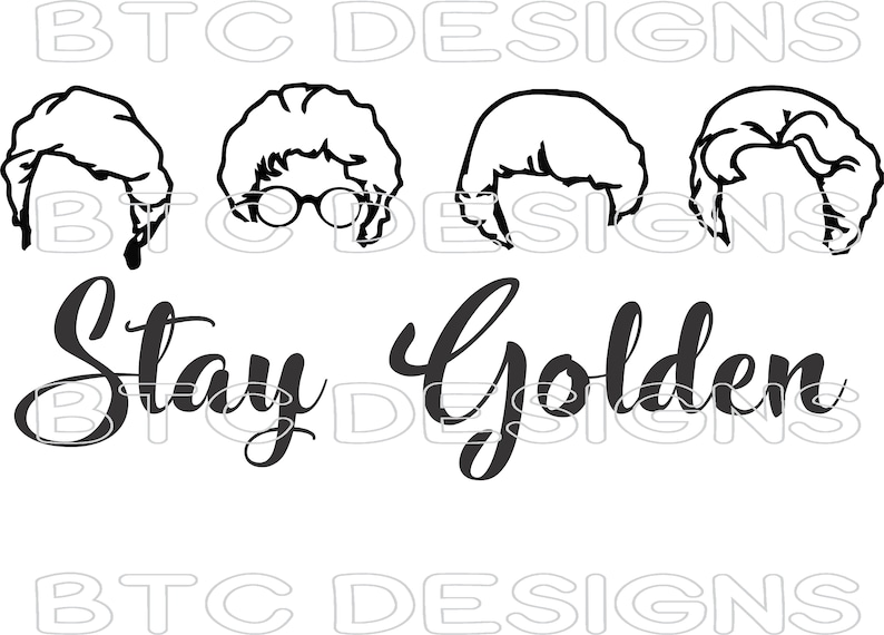 Download Stay Golden PNG SVG digital download silhouette cricut | Etsy