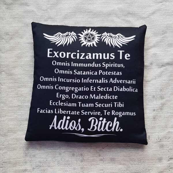 Supernatural cushion cover, Sam and Dean, demons exorcism