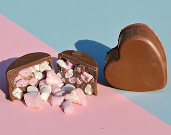 Belgian chocolate heart hot chocolate bomb