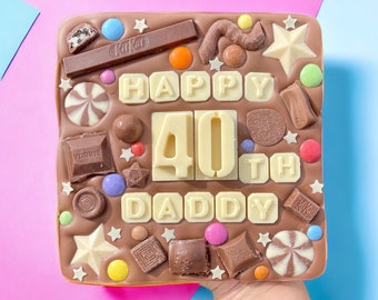 Personalised Belgian chocolate slab- choice of toppings!