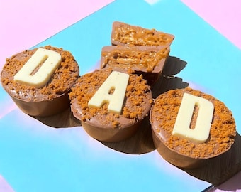Set of 3 Dad chocolate cups stuffed with choice of filling