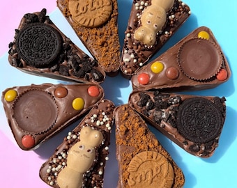 Stuffed Belgian Chocolate 'Pizza' Slices- Choice Of Toppings!