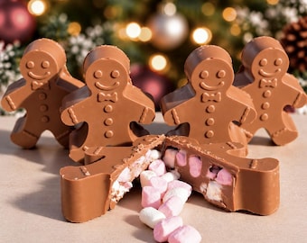 Gingerbread man hot chocolate bomb
