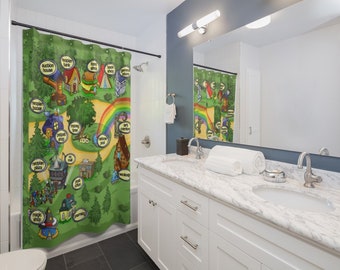 Nerdy Shower Curtain Etsy
