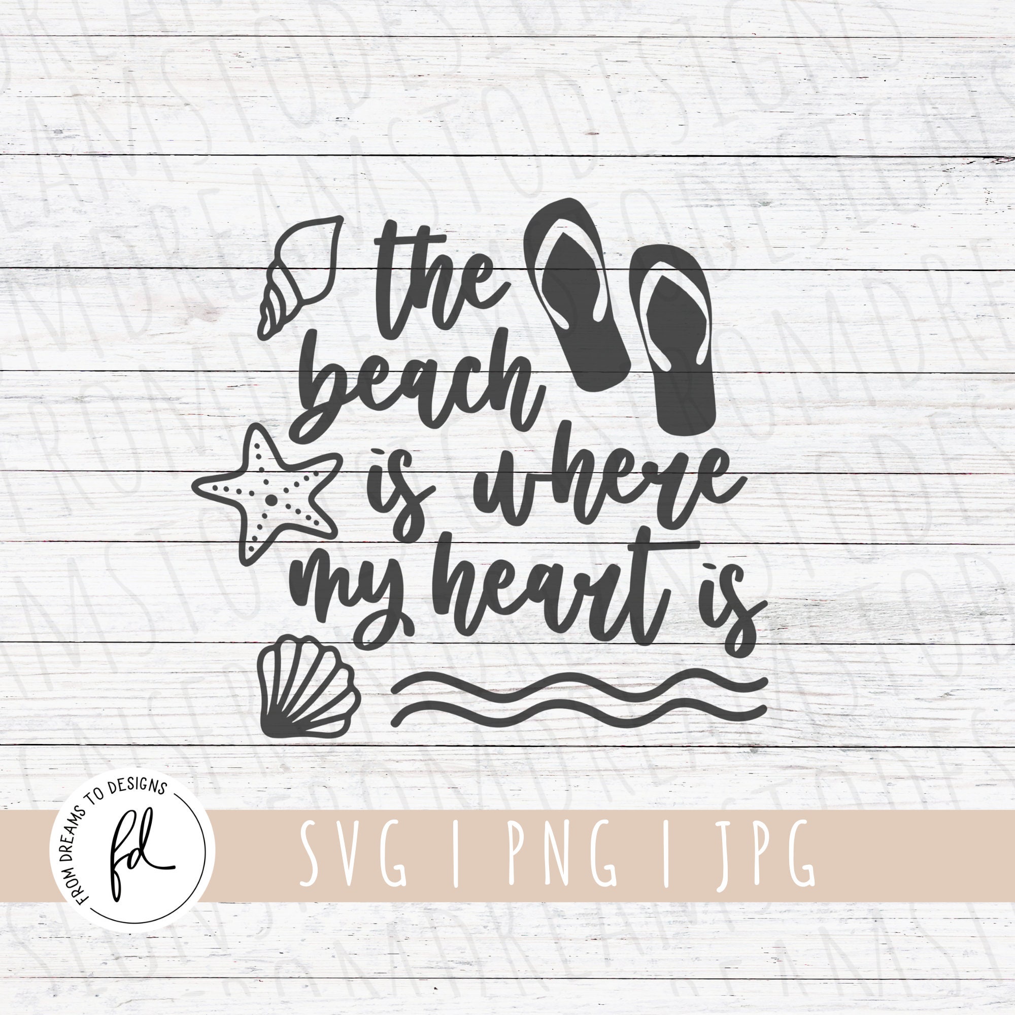 Summer Svg - Beach Svg - Vacation Svg - Flip Flops Svg - Seashells Svg ...