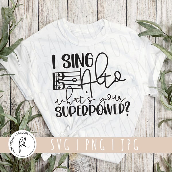 Alto svg - Alto Singer svg - Alto Clef svg - Chœur svg - Show Choir svg - Super Power svg - Musique svg - Chant svg - Usage commercial svg