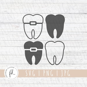 Dente svg - Dental svg - Ortodontista svg - Dentista svg - Assistente dentário svg - Clipart de dente - Ícone dental - Arquivos svg para Cricut