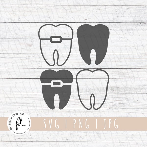 Tooth svg - Dental svg - Orthodontist svg - Dentist svg - Dental Assistant svg - Tooth Clipart - Dental Icon - svg Files for Cricut