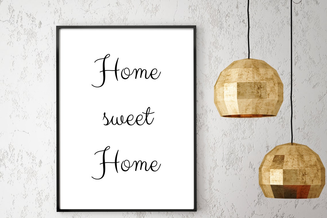 Home sweet home print wall art wall decor Guest Room Sign Etsy