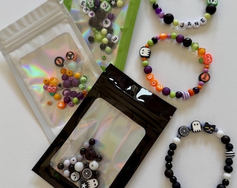 Halloween DIY Bracelet Bead Kit: Kids & Adult Craft, Party Favor and Activity