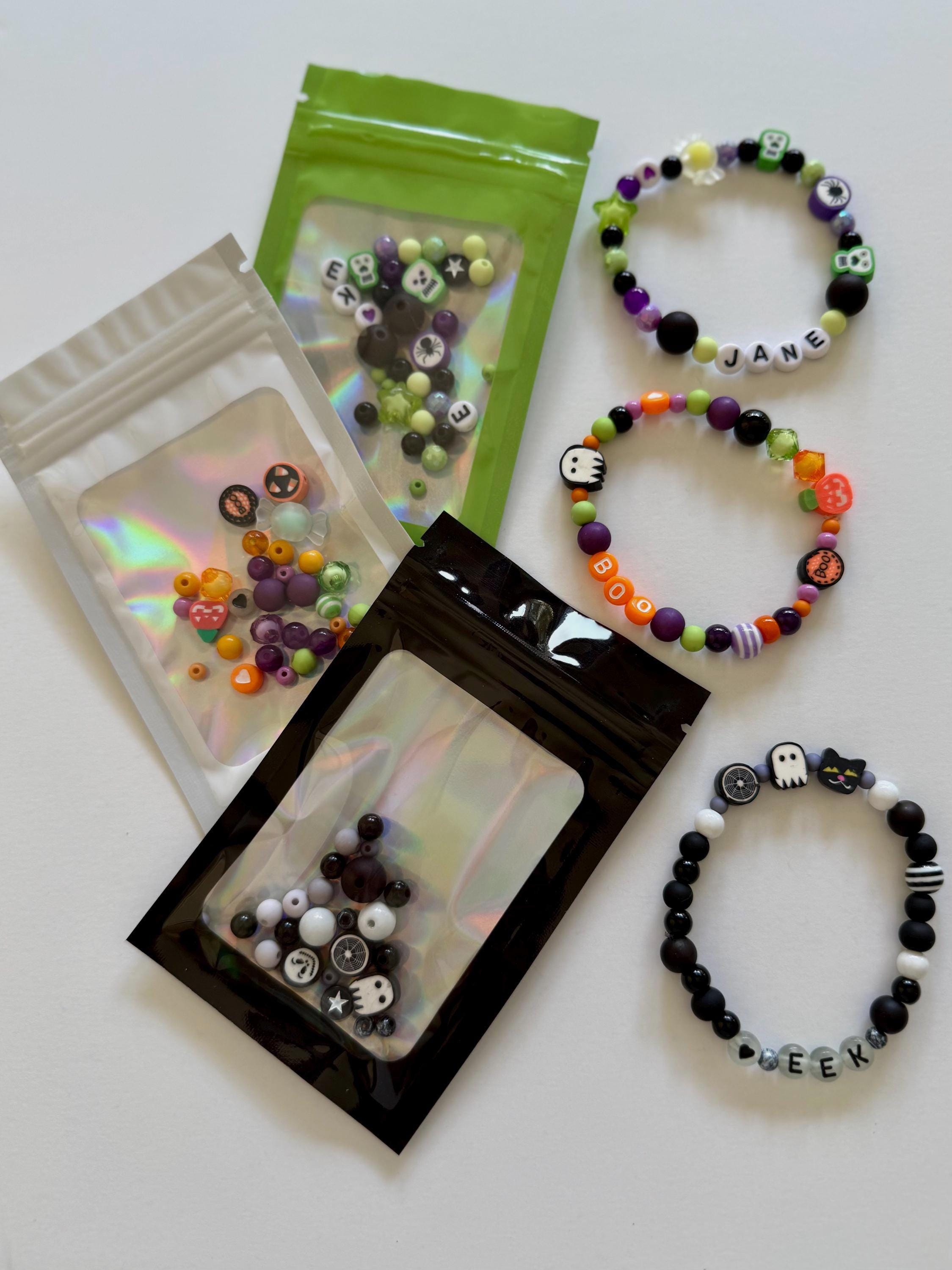 Halloween DIY Bracelet Bead Kit: Kids & Adult Craft, Party Favor and Activity