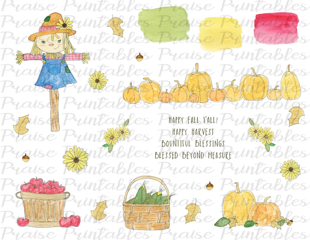 Happy Harvest Bible Journal Printable Kit, Prayer Journal, Faithdex ...