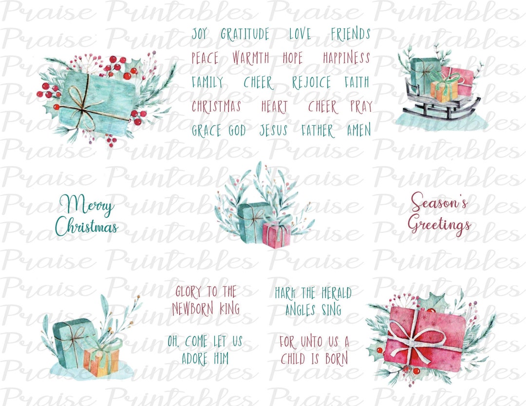 Merry Christmas Bible Journal Kit Printable, Prayer Journal, Faithdex ...
