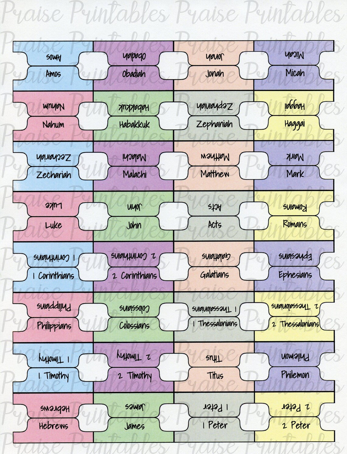Bible Tabs, Bible Journal Printable, Praiseprintables - Etsy