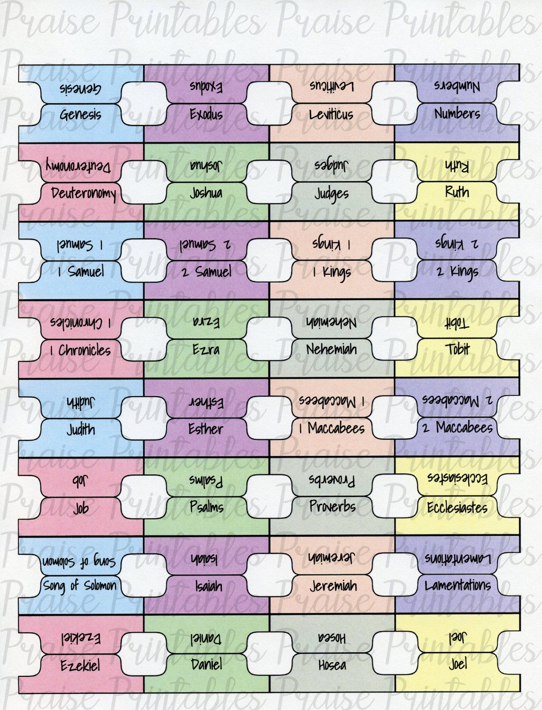 Bible Tabs, Bible Journal Printable, Praiseprintables - Etsy