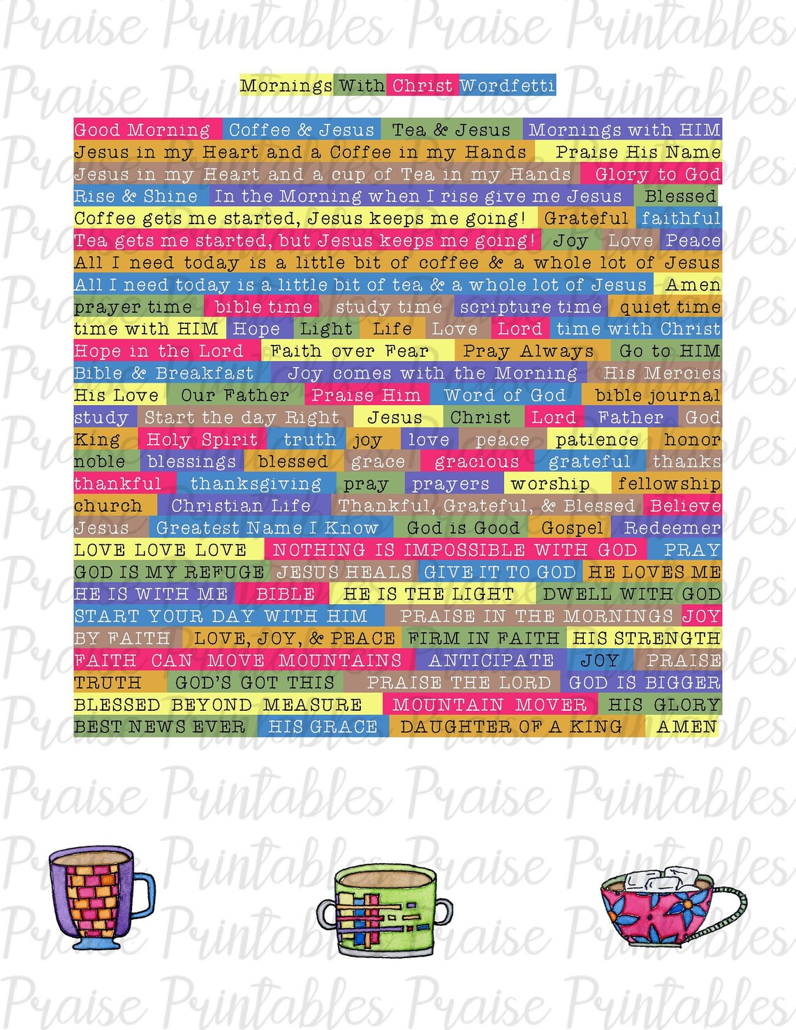 Tea and Coffee With Jesus Bible Journal Kit Printable, Prayer Journal ...