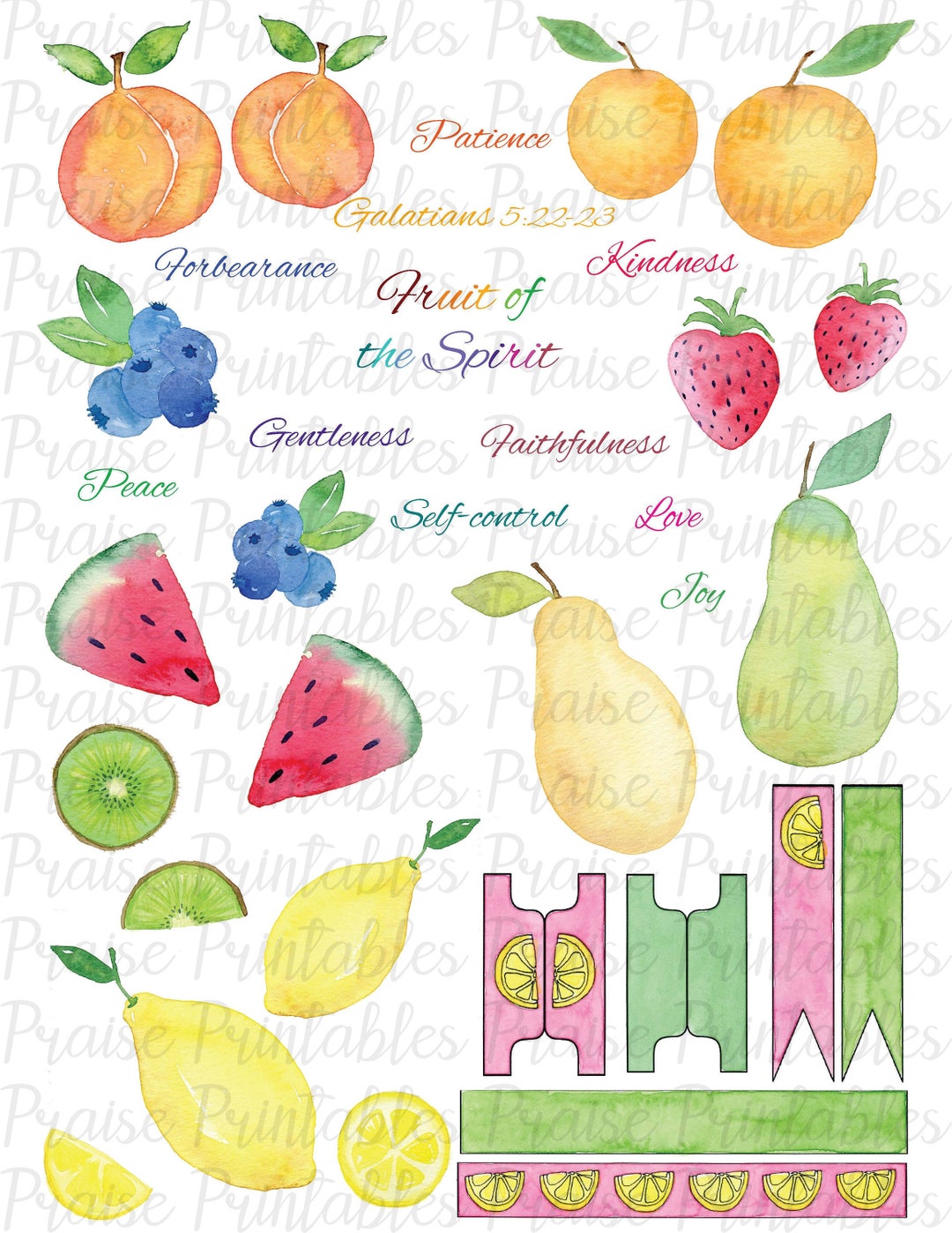 Fruit of the Spirit Bible Journaling Printable Kit, Prayer Journal ...