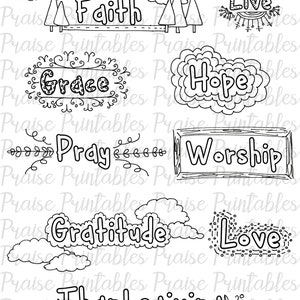 Color Your Own Doodles Bible Journaling Printable, Prayer Journal, Memorydex, Praiseprintables ...