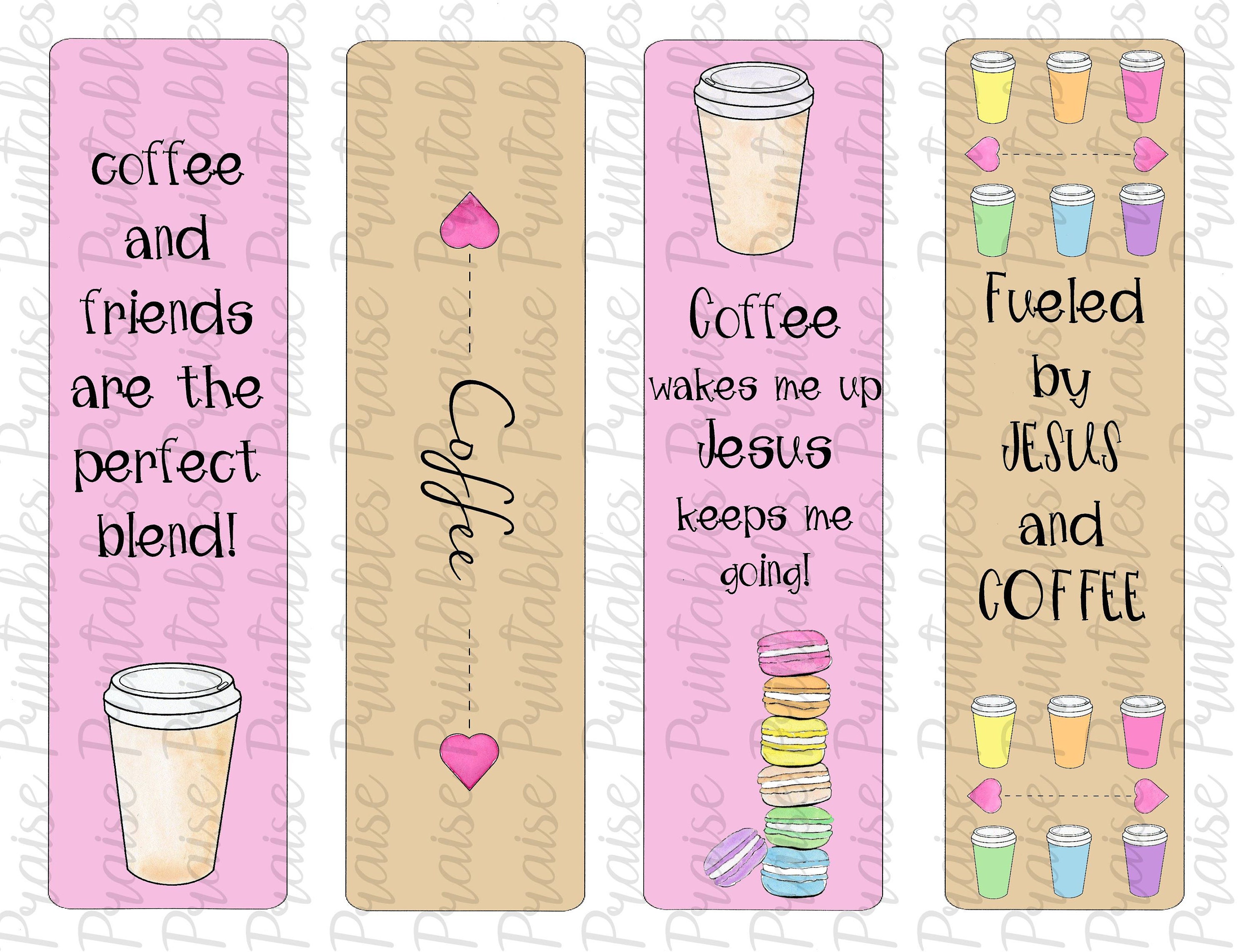 COFFEE Bible Journaling Printable, Bible Bookmarker, Prayer Journal ...