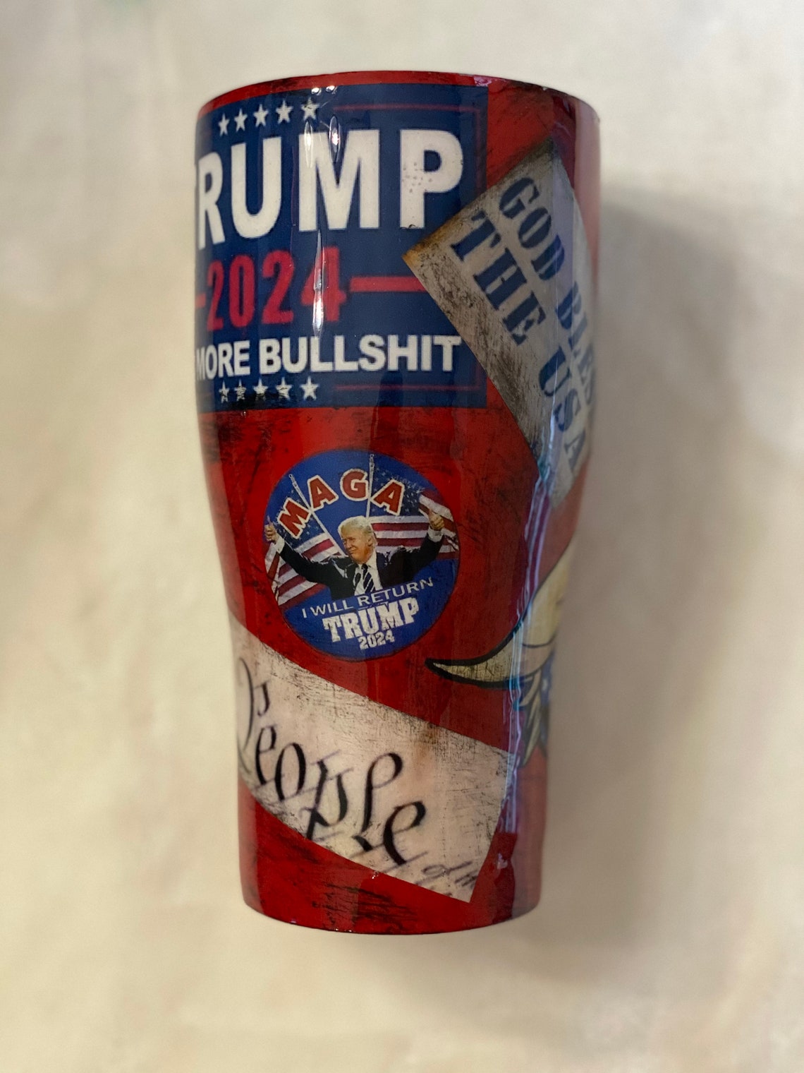 Red Trump 2024 tumbler Etsy