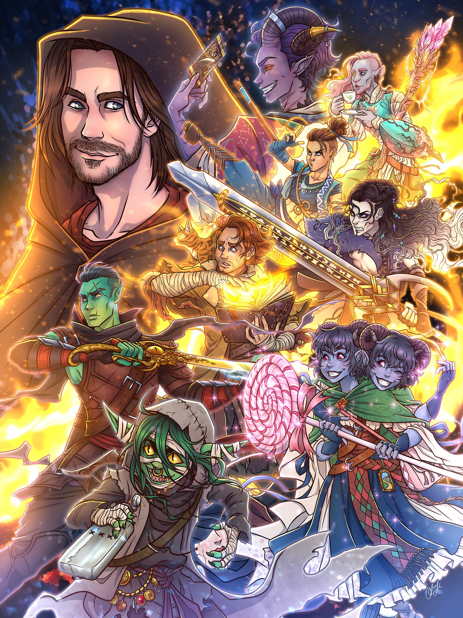 Critical Role Art The Mighty Nein Print DnD Gift | Etsy