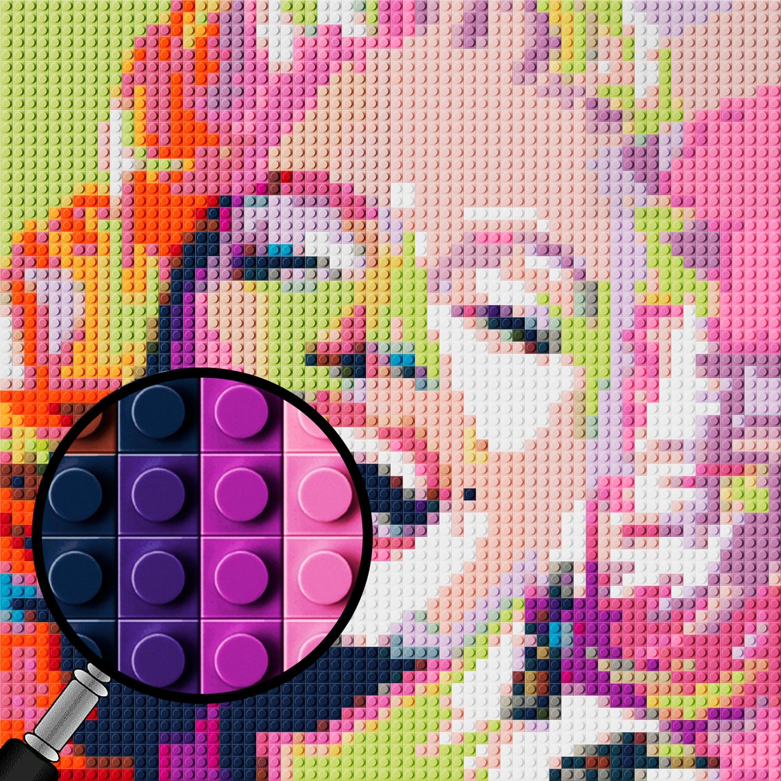 Custom Pixel Art Mosaic/Marlin Pop Art Portrait/Custom Etsy
