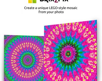 Pixel Art Mosaic Mandala/custom Gift/home Decor/20x20 Inch(51x51