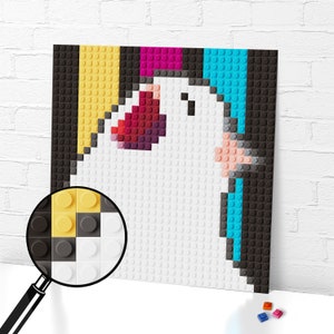 Malow Cat or Thurston Waffles Meme Pixel Art/ Brick mosaic/ Gift for friends/ 10 x 10 inch (25,5 x 25,5 cm)