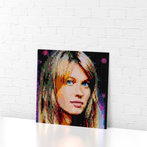 Custom Gift/Pixel Art Mosaic by photo/Individual Brick Mosaic/Jigsaw/Brick Portrait/Present for The Holidays/Box set with 4096  bricks